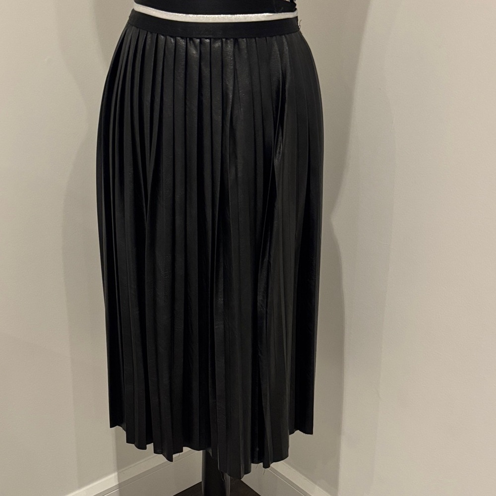 Sophisticated Black Pleated Maxi Skirt